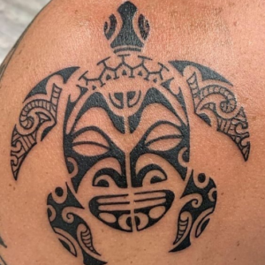 Tribal turtle tattoo