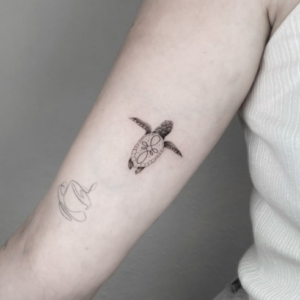 Small turtle tattoo