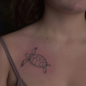 Small turtle tattoo