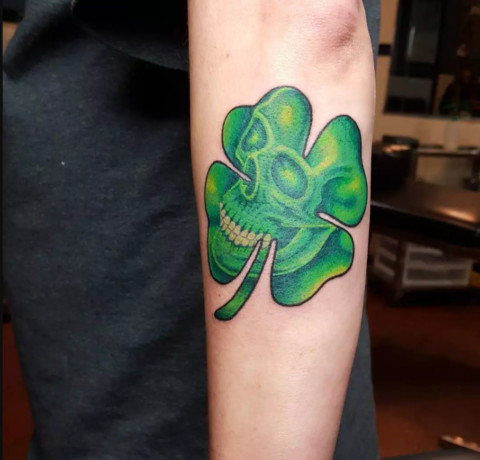 Skull and Shamrock