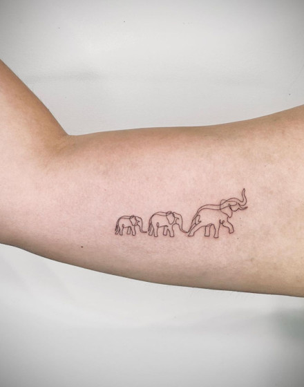 Elephant Family Tattoo
