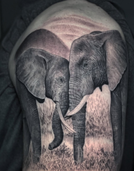 Elephant Family Tattoo