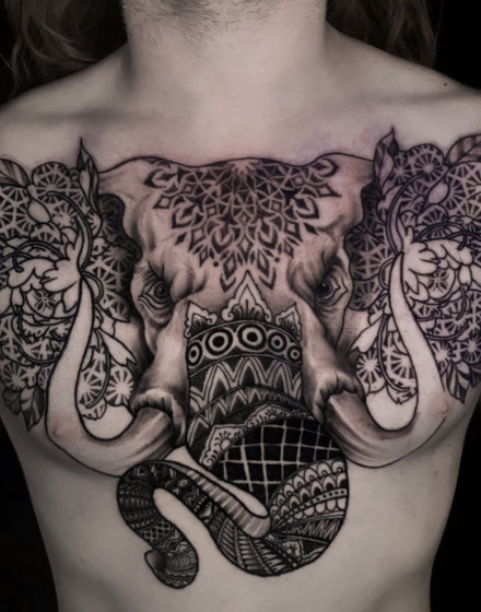 Elephant Mandala Tattoo