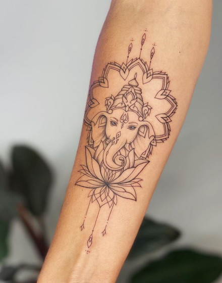 Elephant Mandala Tattoo