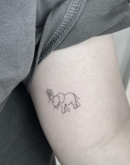 Simple Elephant Tattoos
