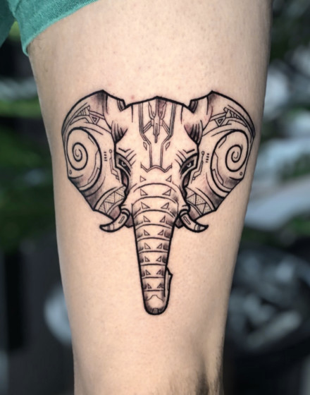 Tribal Elephant Tattoos