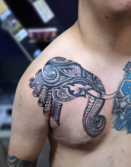 Tribal Elephant Tattoos
