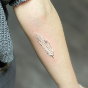 Simple Feather Tattoo Ideas