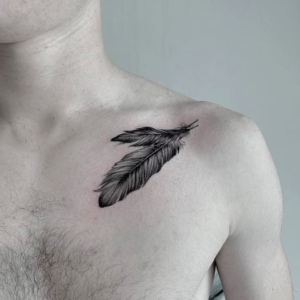 Tattoo Designs With Two Feathers