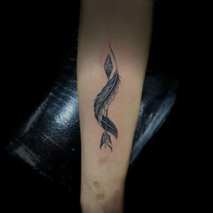 Feather and Arrow Tattoo Ideas