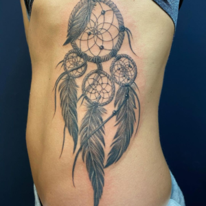 Tattoo Ideas of a Dreamcatcher With Feathers