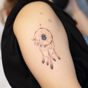 Tattoo Ideas of a Dreamcatcher With Feathers