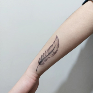 Simple Feather Tattoo Ideas
