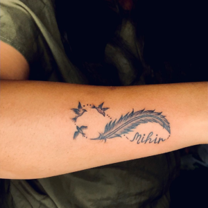 Feather and Infinity Tattoo Ideas
