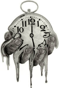Melting Clock Tattoo Design