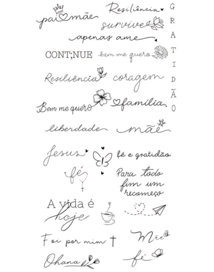 Examples of lettering practices in different styles