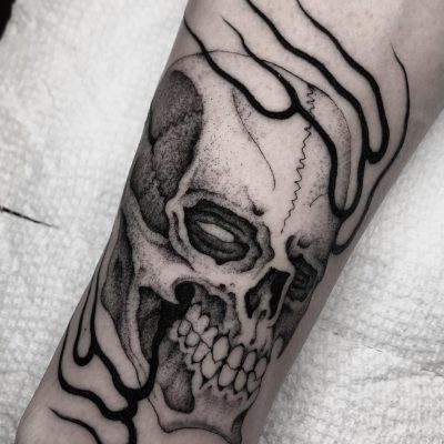 Wrist tattoo by Cole Stieben