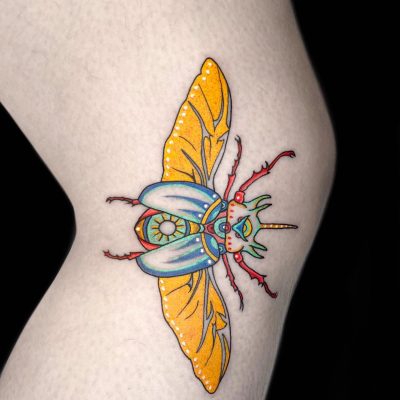 Knee tattoo by Genevieve Ehlers