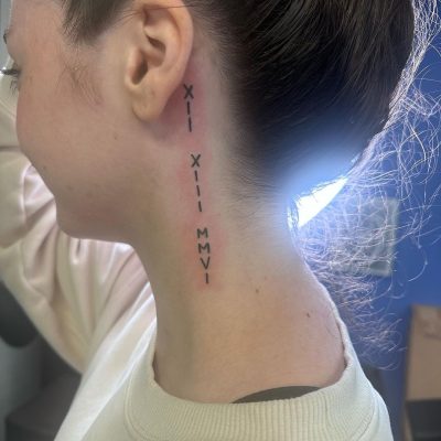 Ear tattoo by Krissy Diane