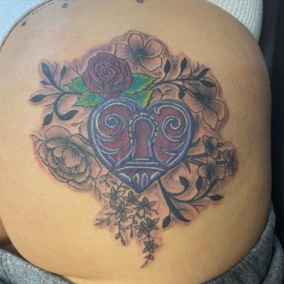Butt tattoo by Javier Amaya