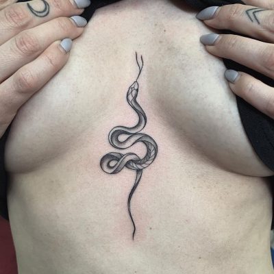 Sternum tattoo by Rachel