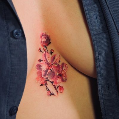 Sternum tattoo by Nik Lucas