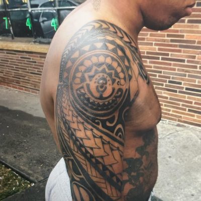 Tribal tattoo by Derek Crockett