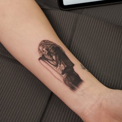 Wrist tattoo by Dylan Carr