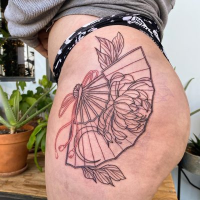 Butt tattoo by Adriana Faith