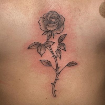 Sternum tattoo by Ever Stylinson