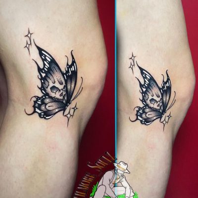 Knee tattoo by Kelly McKenna