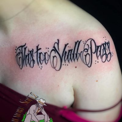 Collar bone tattoo by Kelly McKenna