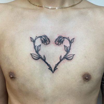 Sternum tattoo by Savannah LaFleur