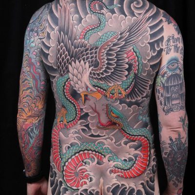 Body suit tattoo by Sam Yamini