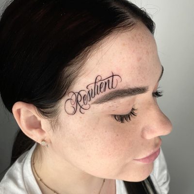 Face tattoo by Miguel Da Costa