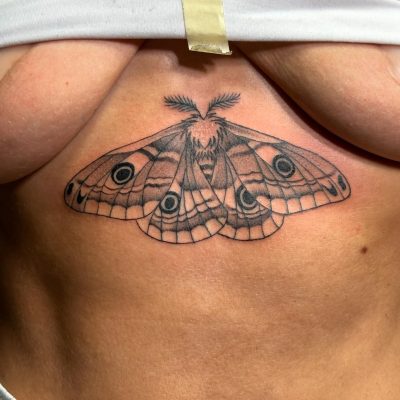 Sternum tattoo by Gary Noriyuki