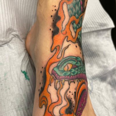 Foot tattoo by Nick Ochoa