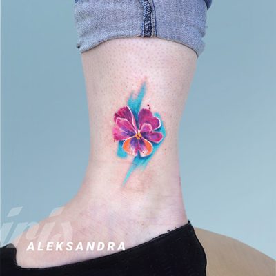 Foot tattoo by Aleksandra Stojanoska