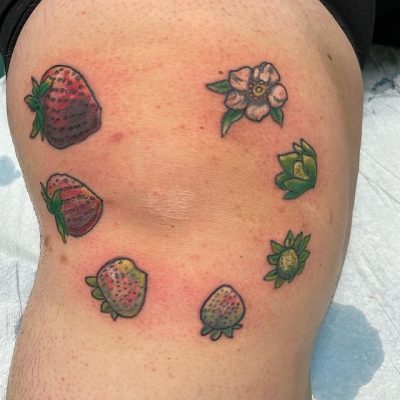 Knee tattoo by Melissa Nash