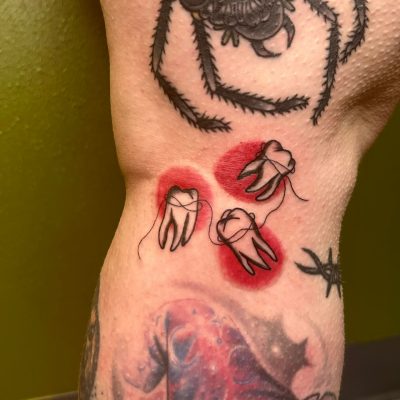 Knee tattoo by Danielle Mayberry