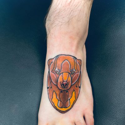 Foot tattoo by Ryan Nash