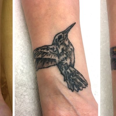 Wrist tattoo by Victoria Benedetti