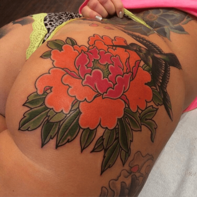 Butt tattoo by David Flores