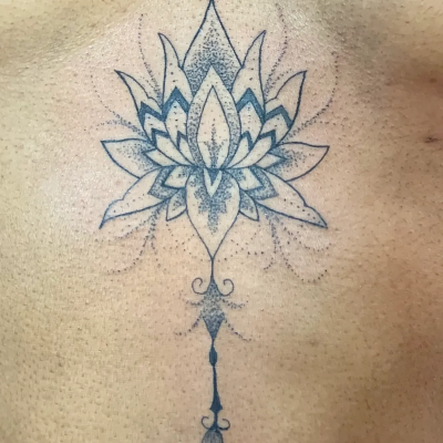 Sternum tattoo by Damaris