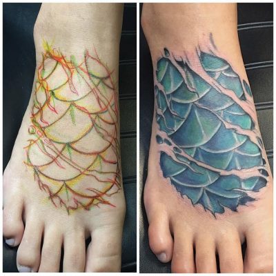 Foot tattoo by Ornan Feito