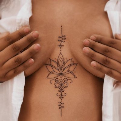 Sternum tattoo by Grettel