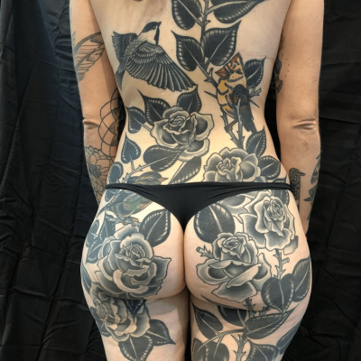 Butt tattoo by David Flores
